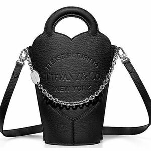 Tiffany & Co. Black Crossbody Bag with Chain Detail